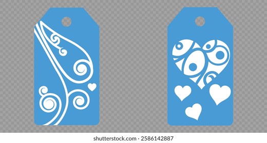 Price tag collection. Blank cardboard price tags. Retail product sticker elements with deal, hot price. Set of sale tags and labels. Set of gift or price tags shapes with hearts and love. EPS10