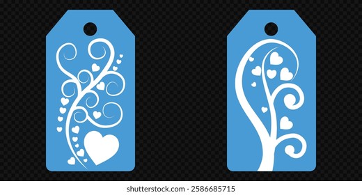 Price tag collection. Blank cardboard price tags. Retail product sticker elements with deal, hot price. Set of sale tags and labels. Set of gift or price tags shapes with hearts and love. EPS10