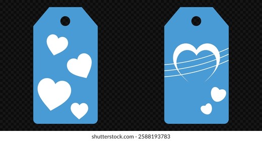 Price tag collection. Blank cardboard price tags. Retail product sticker elements with deal, hot price. Set of sale tags and labels. Set of gift or price tags shapes with hearts and love. EPS10