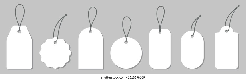 Price tag collection. Paper labels set. Vector illustration