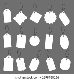 Price tag collection. Paper labels. Vector illustration