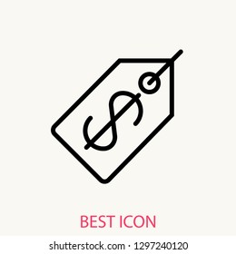 Price tag concept line icon. Simple element illustration. Price tag concept outline symbol design. Can be used for web and mobile UI/UX . Modern vector style