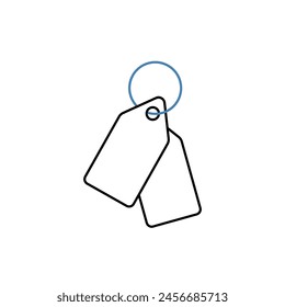 price tag concept line icon. Simple element illustration. price tag concept outline symbol design.