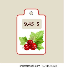 Price tag for currants