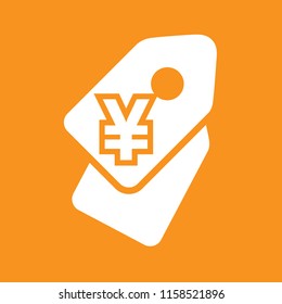 Price tag with currency signs icon stock vector illustration, EPS10.