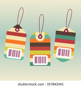 Price Tag Design Set. Price Tags retro color Design. vector illustrator