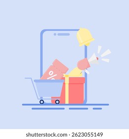 Price tag, discount coupon. Discount coupon for shopping, special offer promotion. Discount announcement icon illustration.