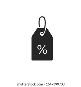 Price tag with Discount percent sign, vector sale percentage - price label, offer tag.