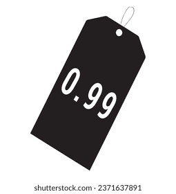  Price Tag displaying value of 0.99 cents