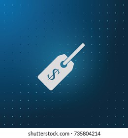 Price tag with dollar icon.