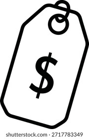 Price tag with dollar symbol Vector, icon design