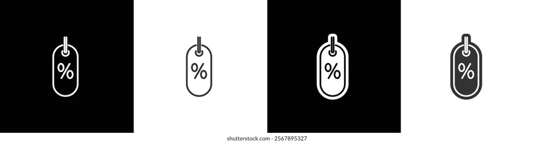 Price tag with elliptical shape and discount writing, Price tag vector illustration in black white and transparent background. Eps10