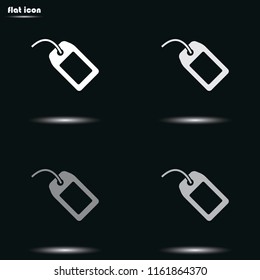 Price tag flat grayscale vector icon.