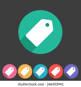 Price tag flat icon label