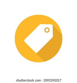 Price tag flat vector button icon