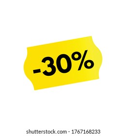 Price tag. flat vector graphic in white background.
