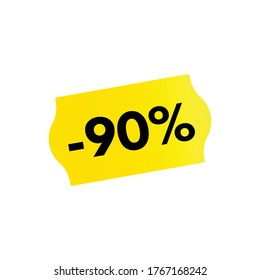 Price tag. flat vector graphic in white background.