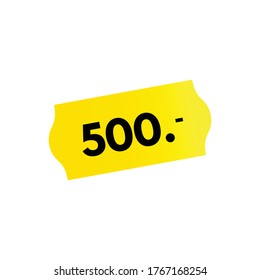 Price tag. flat vector graphic in white background.