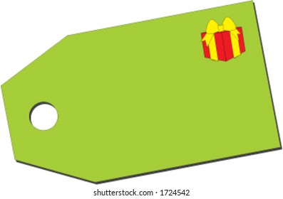 price tag with gift box