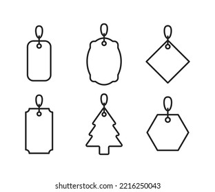 price tag and gift tag icons illustration