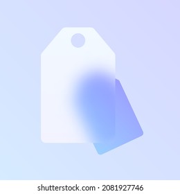 price tag glass morphism trendy style icon. price tag color vector icon with blur, transparent glass and purple gradient. for web and ui design, mobile apps and promo business polygraphy