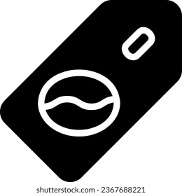 price tag glyph icon illustration vector