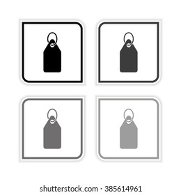 Price tag -  grayscale vector icon