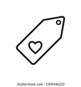Price tag and heart icon vector logo template