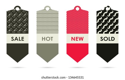 price tag with hipster elements