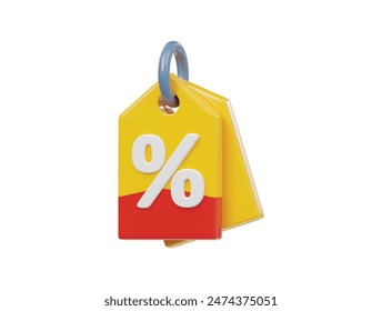 Ilustración de representación 3d de ícono de etiqueta de Precio