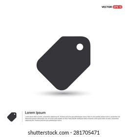 Price Tag Icon - Abstract Logo Type Icon - Isometric White Background. Vector Illustration