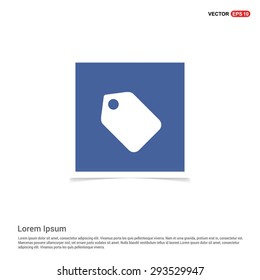 Price Tag icon - abstract logo type icon - blue sticker background. Vector illustration