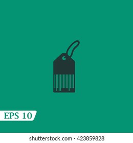 Price tag icon with bar code.