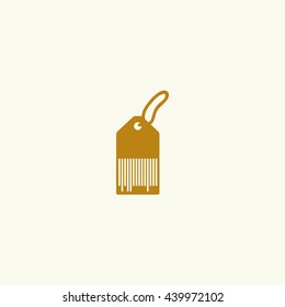 Price tag icon with bar code.