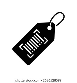 Price tag icon with barcode