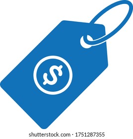 Price Tag Icon. Blue Version