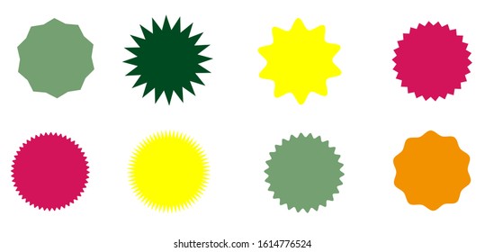 Price tag icon. Design element. Advertising, promotion background. Decoration element. Label percent icon. Vector badge design. White background.