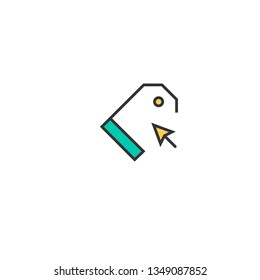 Price Tag icon design. Interaction icon vector illustration