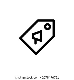 Icono de etiqueta de precio diseño ilustración vectorial con etiqueta de símbolo, etiqueta, megáfono, promoción para el negocio de la publicidad