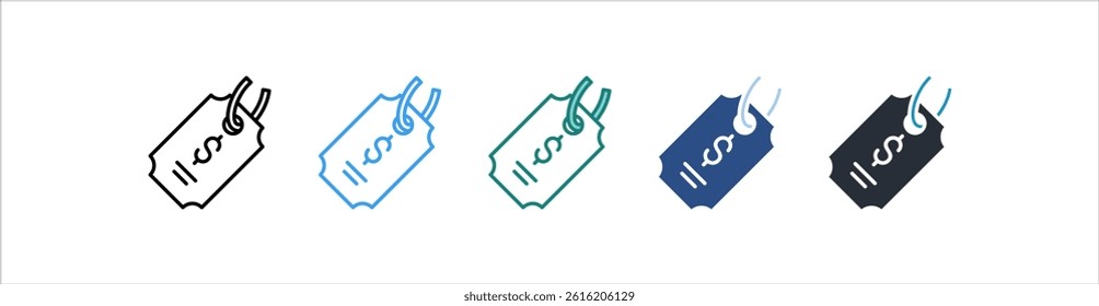 Price Tag Icon In Different Style Vector