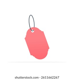 price tag icon, flat colored vector. modern and minimalist design