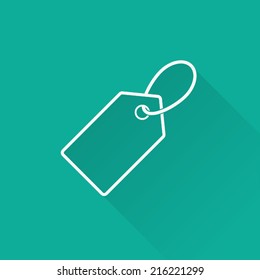 price tag icon , flat design