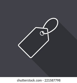 price tag icon , flat design