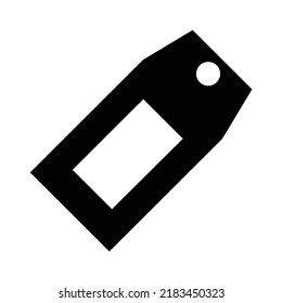 Price tag icon, full black. Suitable for website, content design, poster, banner, or video editing needs