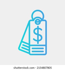 Price tag icon in gradient style, use for website mobile app presentation