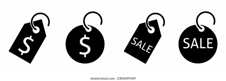 Price tag icon. Price tag icon illustration set. Stock vector illustration.