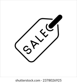 Icono de etiqueta de precio isolea la ilustración de material vectorial de fondo blanco.