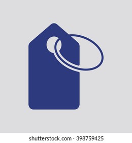 price  tag  icon,  isolated. Flat  design.