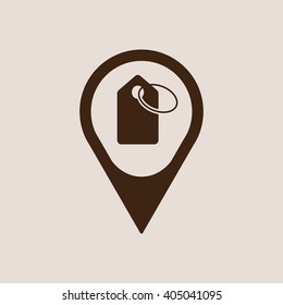 price  tag  icon,  isolated. Flat  design.