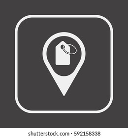 Price  tag   icon, isolated. Flat  design. 